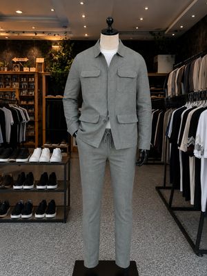 Linen jacket &amp; pant set