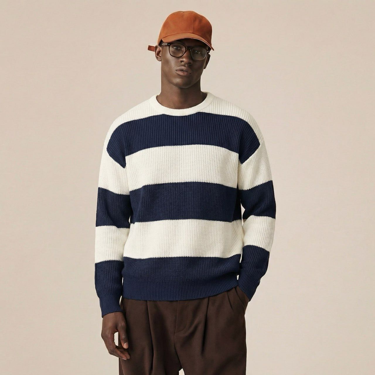 Stripped Rib Sweatshirt