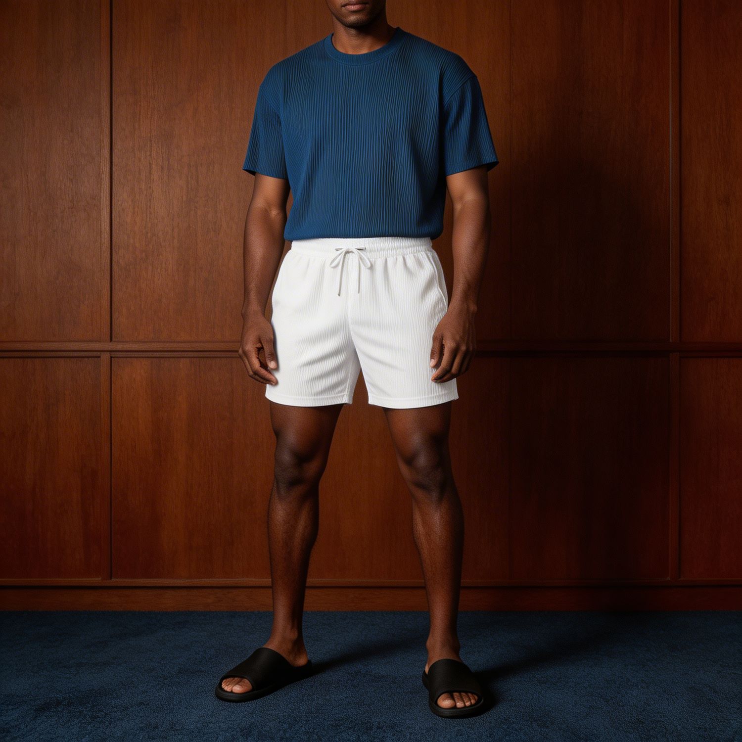 Flayed rockstar tee and shorts