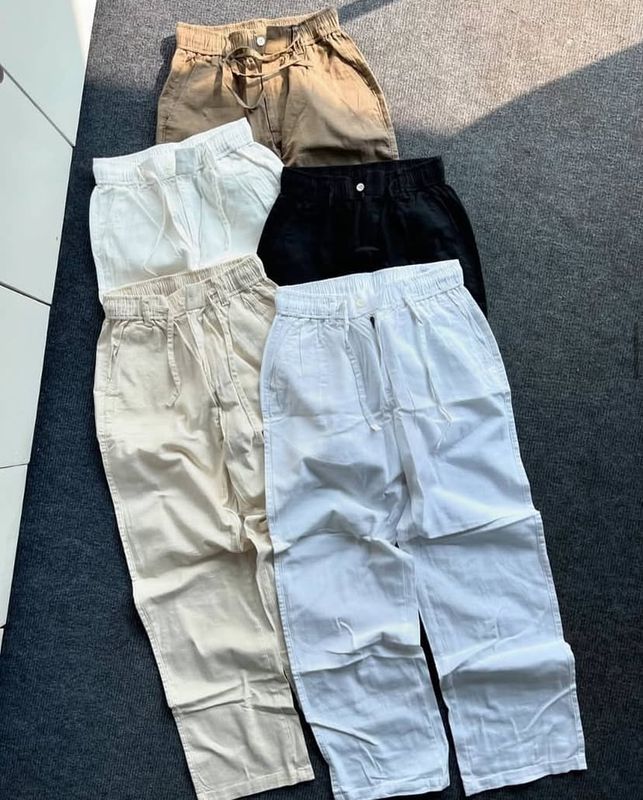 Baggy linen pants