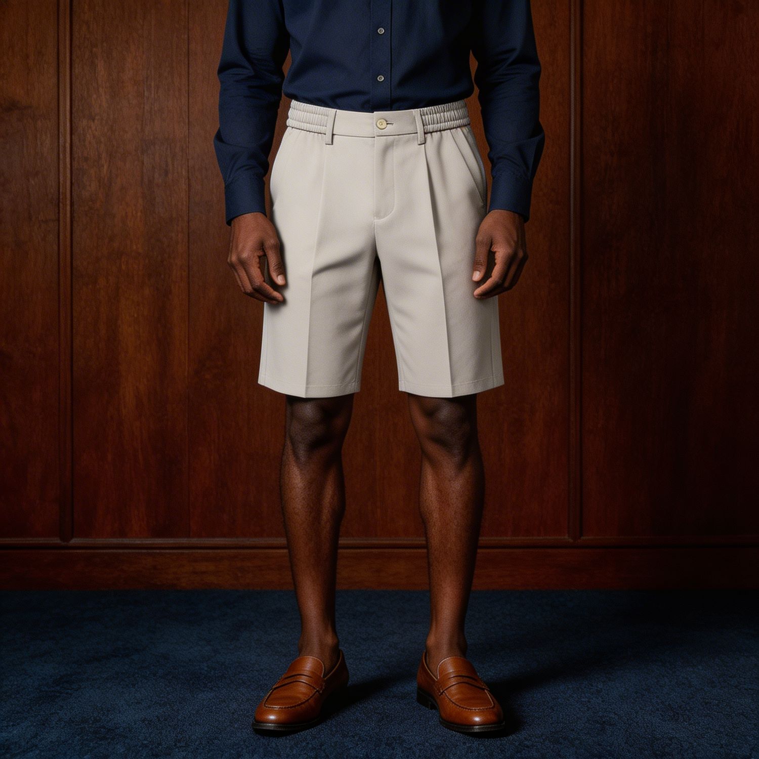 Elastic Suit Shorts