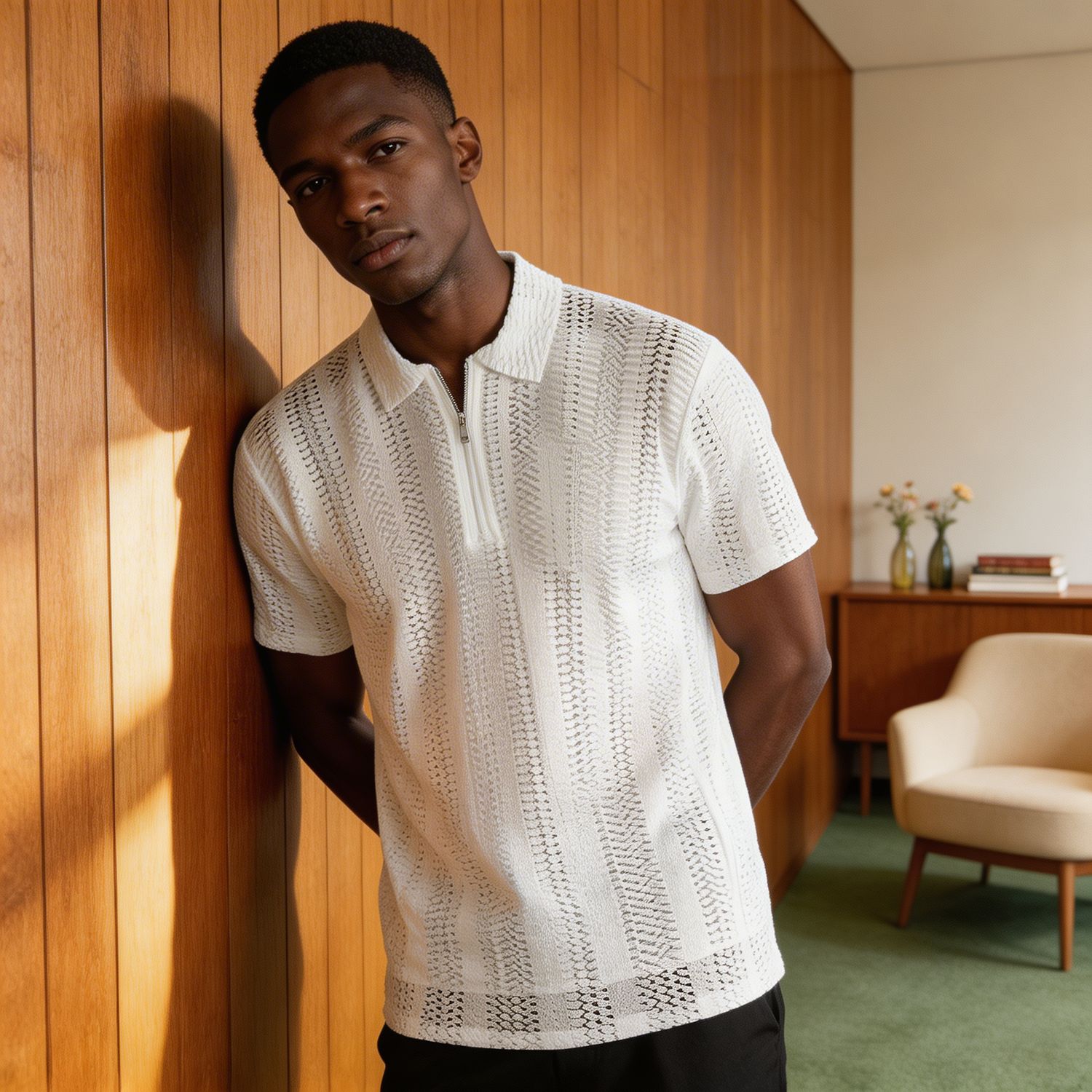 Meshed polo