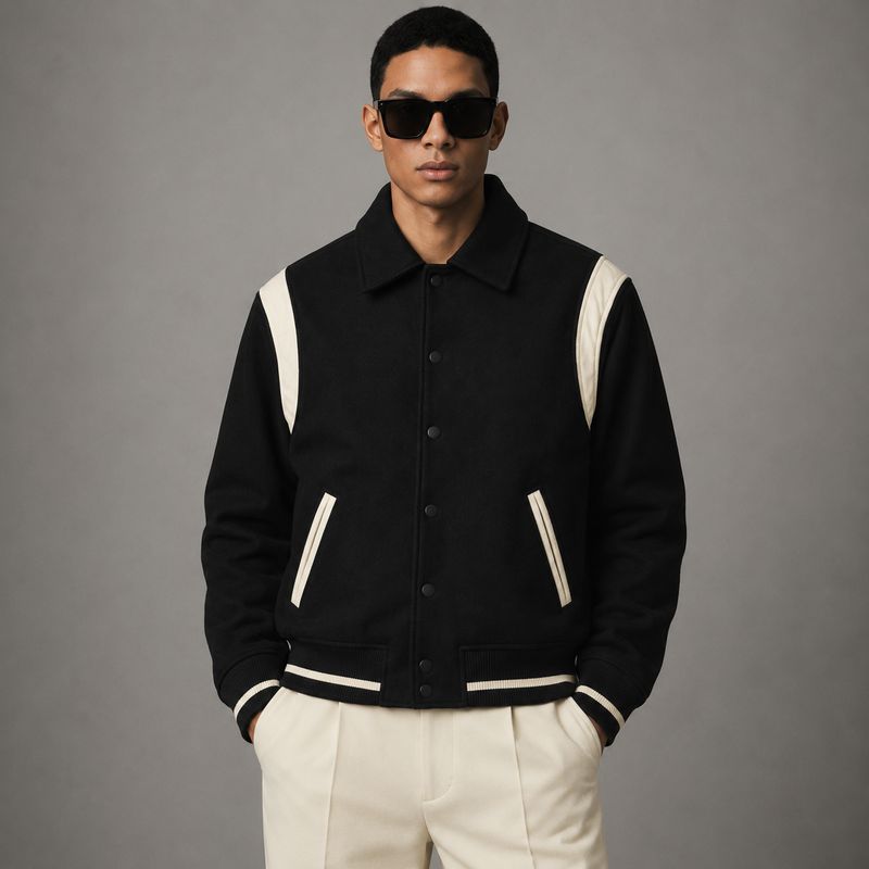 Arm Stripe Varsity Jacket
