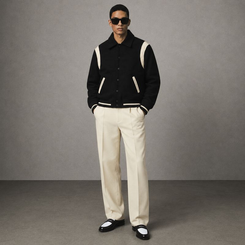 Arm Stripe Varsity Jacket