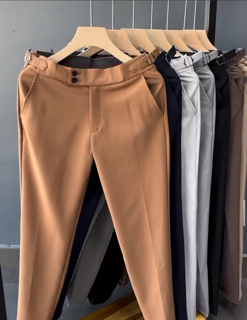 Side Clip And Button Pants