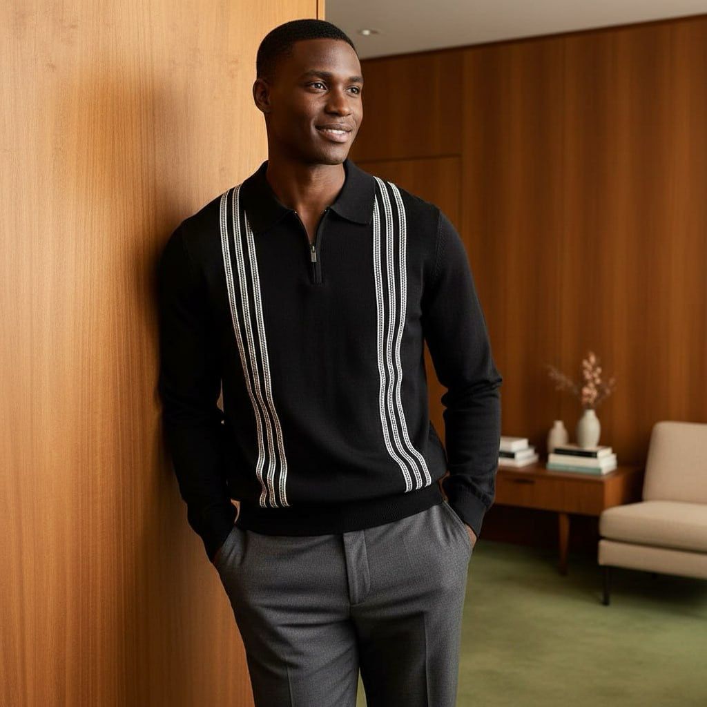 Treaded Stripe  Sweatshirt