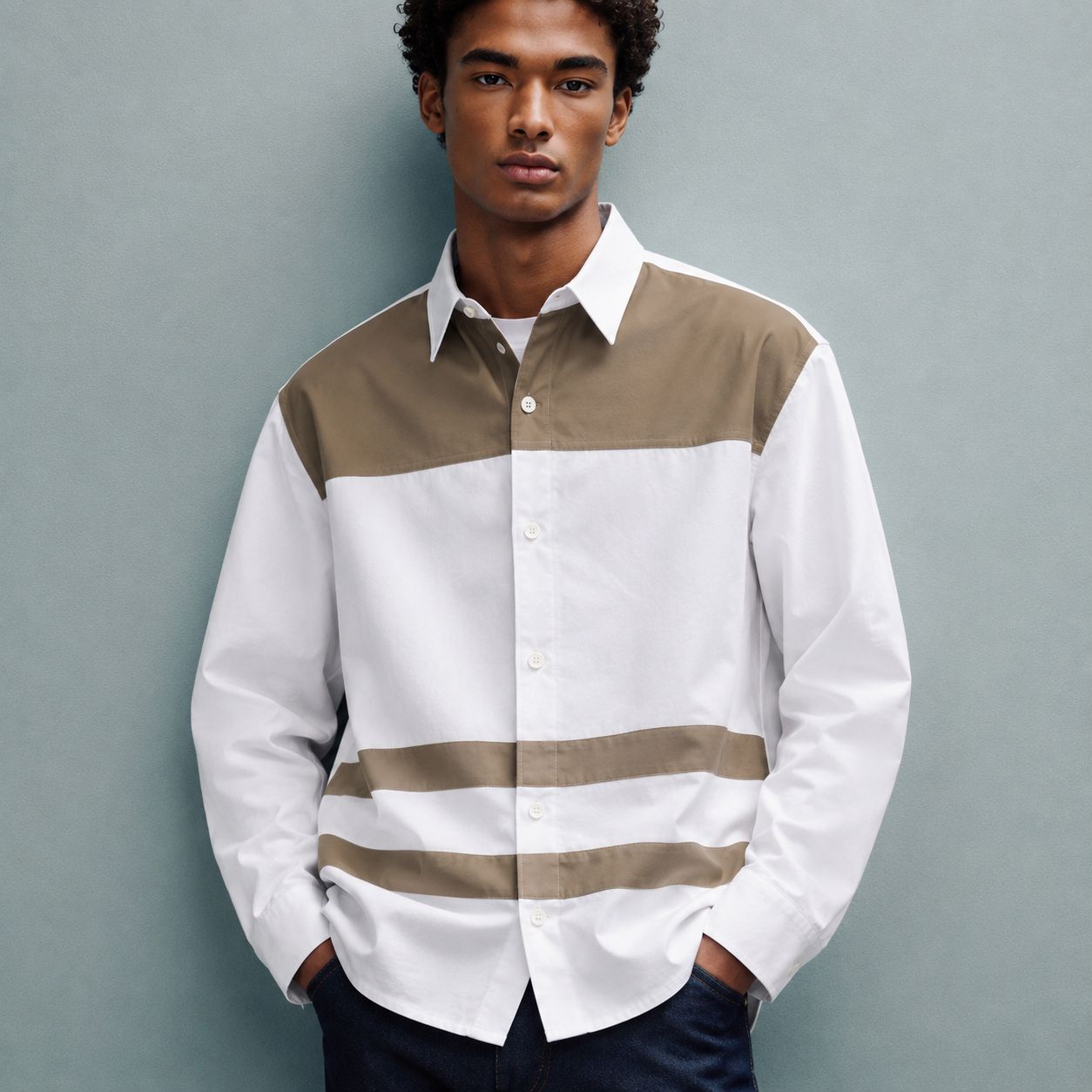 Panel Stripe Shirt