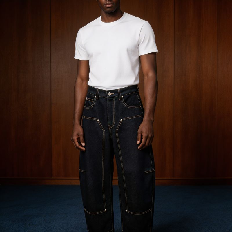 Standard Denim Top-patch Pants