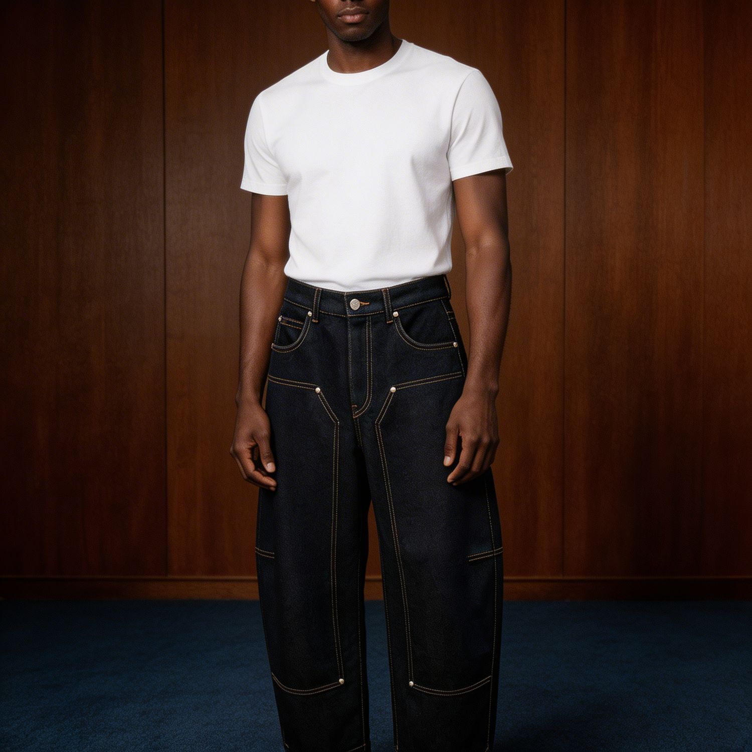 Standard Denim Top-patch Pants