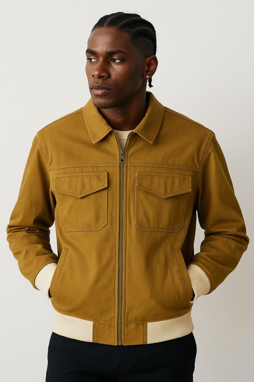 Standard Cotton New Shade Collar Jacket
