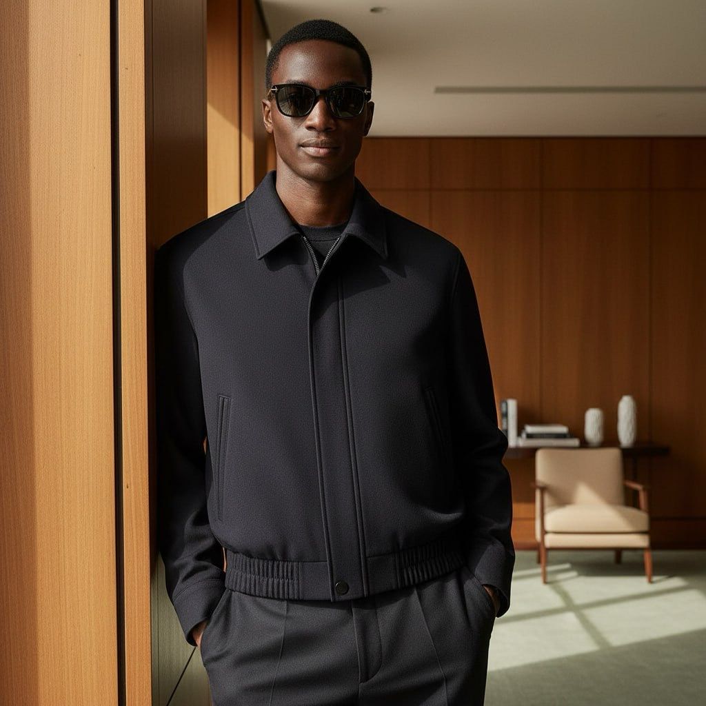 Standard Cotton Run-button Jacket
