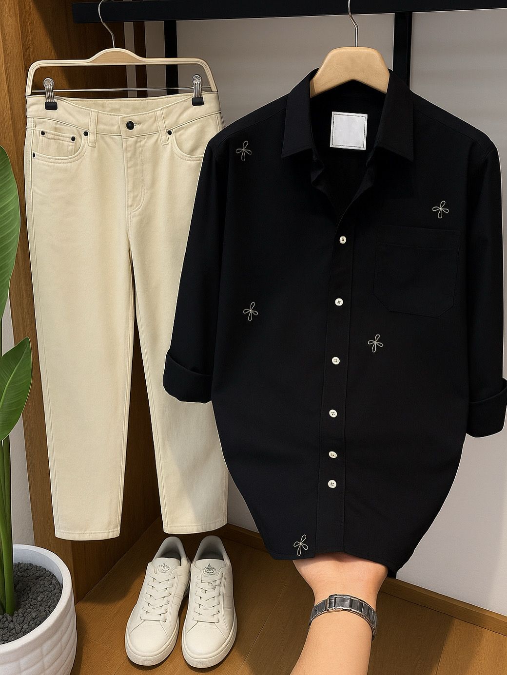Standard Linen Star Print Shirt
