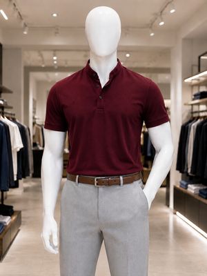 Mandarin Collar Polos &amp; Pants