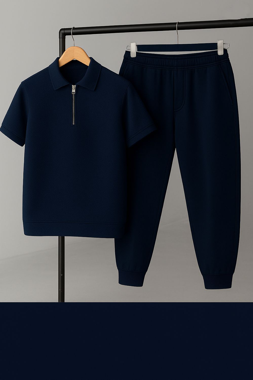 Standard Cotton New Zipped Polo And Joggers