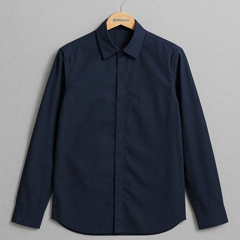 standard cotton hidden zip shirt