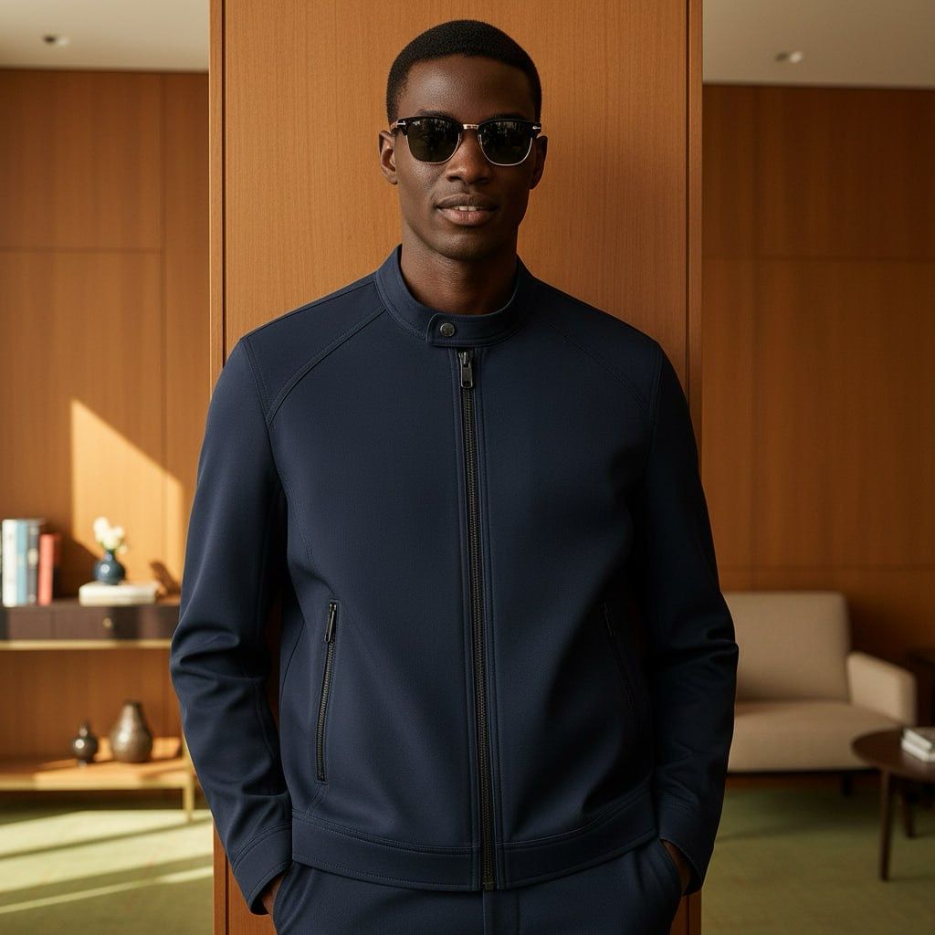 Standard Cotton Button Turtleneck Jacket