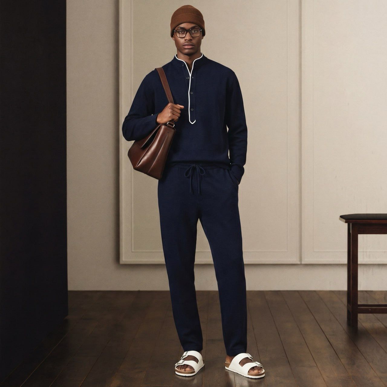 Standard Cotton Blue-line Collar Shirt