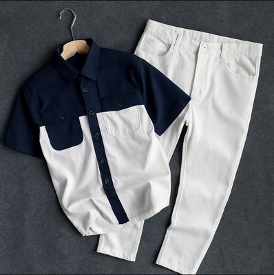 Standard Cotton Blue Patch Shirt