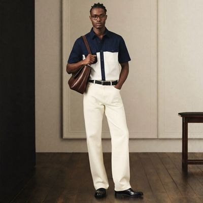 Standard Cotton Blue Patch Shirt