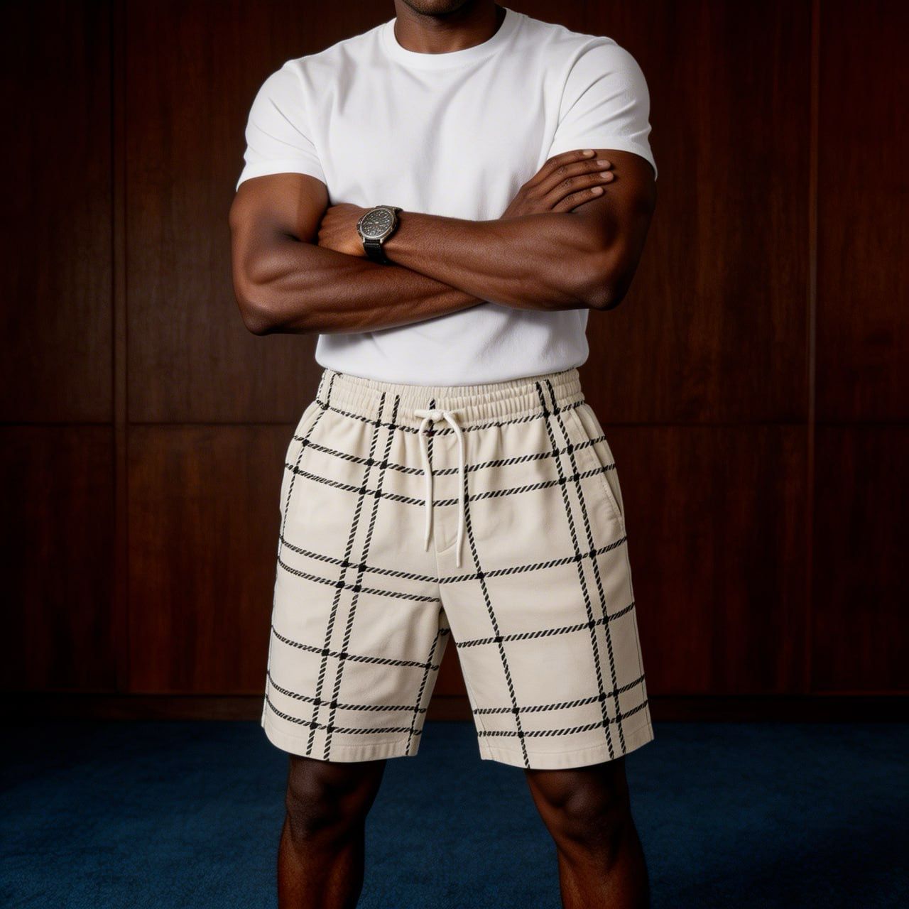 Standard Cotton Bad Rope Grid Shorts