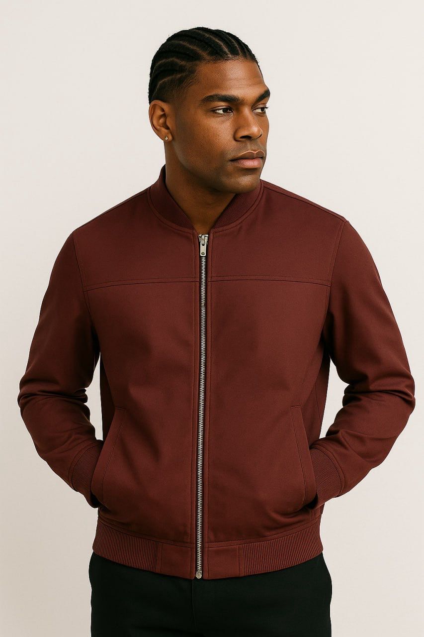 Standard Cotton Bomber Zip Jacket
