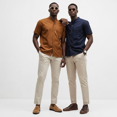 Standard Cotton Nat-neck Shirt And Pants