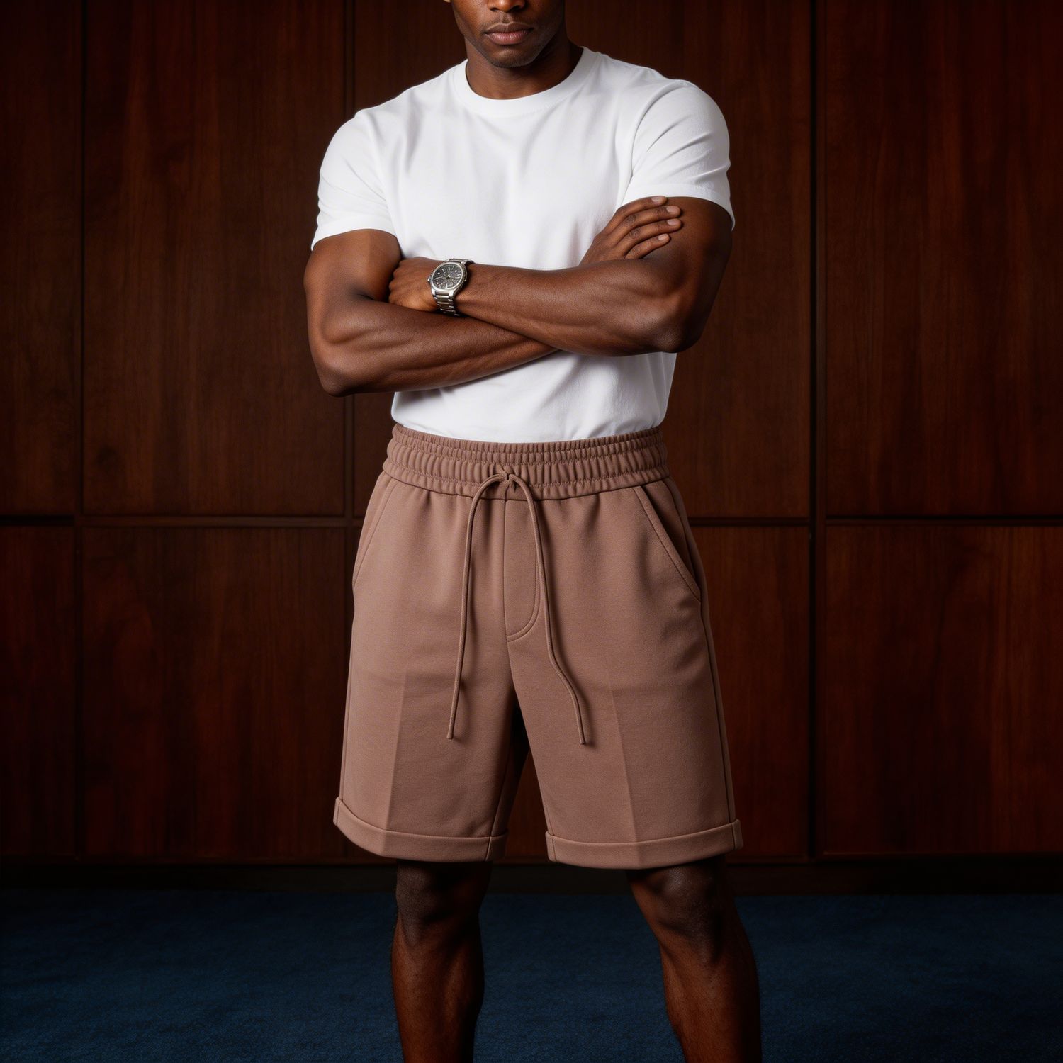 Standard Cotton Sweat Shorts And Plain Tee