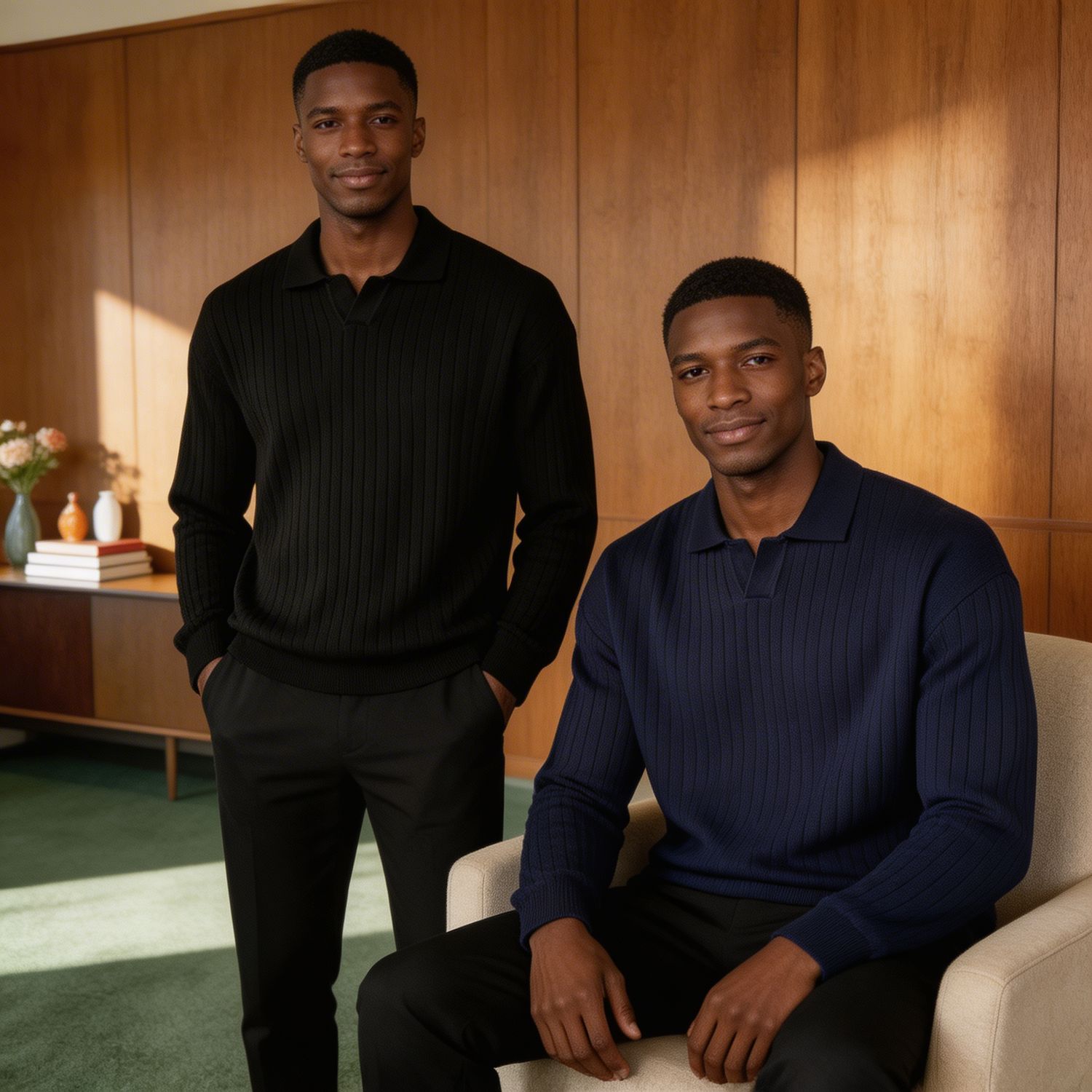 Standard Cotton Grandad Slack Polos