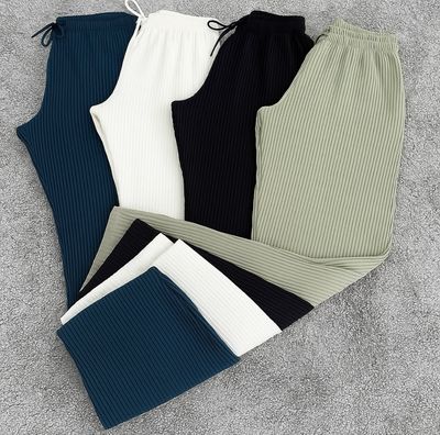 Standard Cotton Ribbed Pants