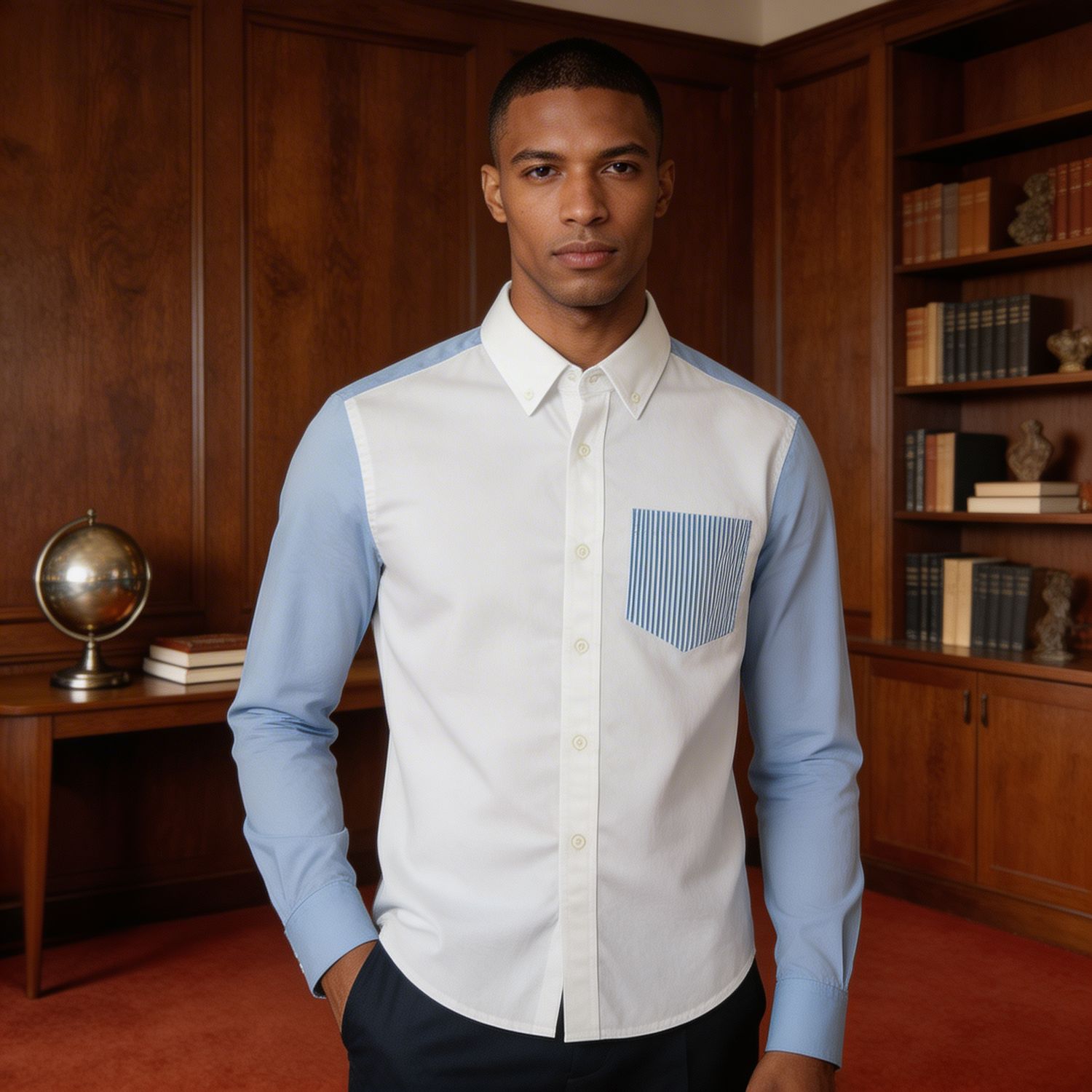 Standard Cotton Pocket Lines Shirt