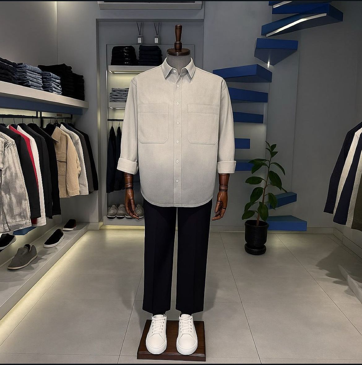 Standard Cotton Dual Pocket Shirt And Pants