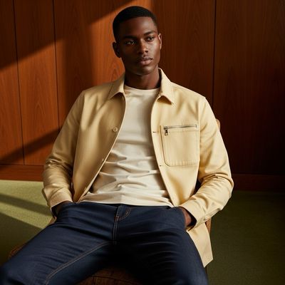 Standard Cotton Pocket Zip Shirt