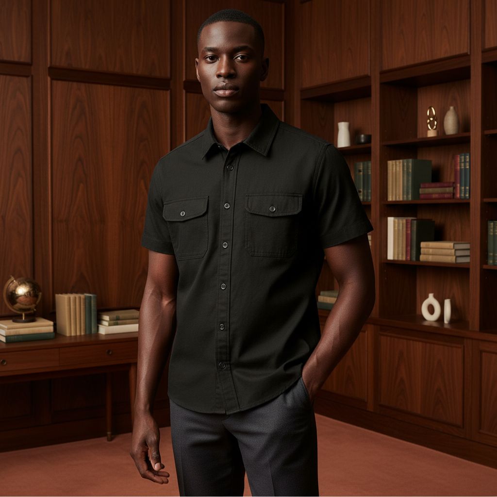 Standard Cotton Basic Chest Pocket Shirt