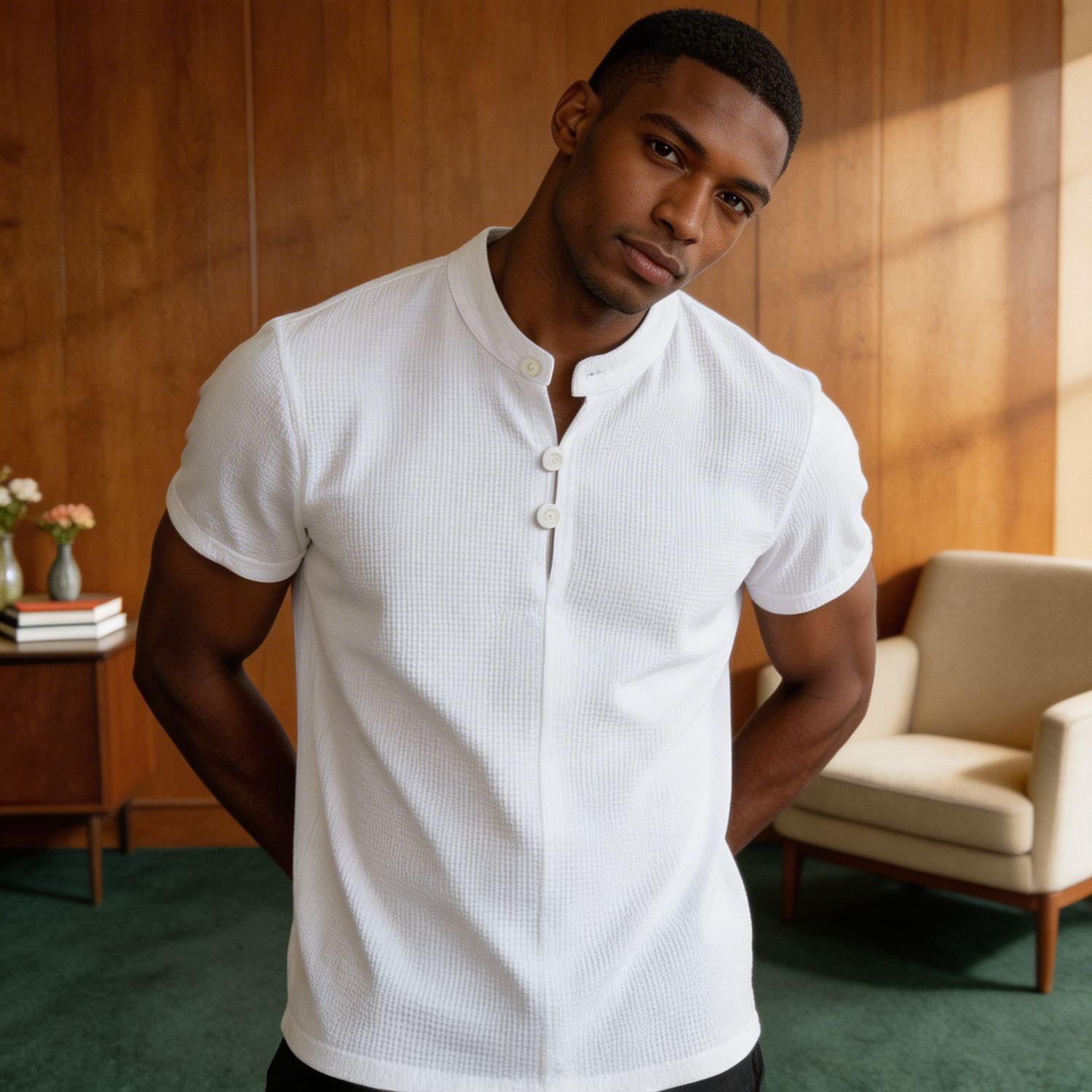 Bishop Collar Lounge Polo