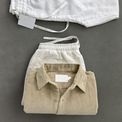Corduroy Shirt X Linen Pants