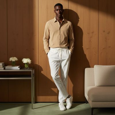 Corduroy Shirt X Linen Pants