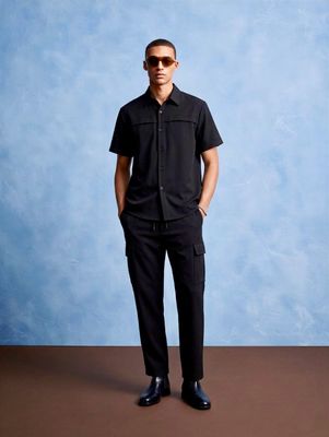 Standard Cotton Flap Button Shirt And Cargo Pants