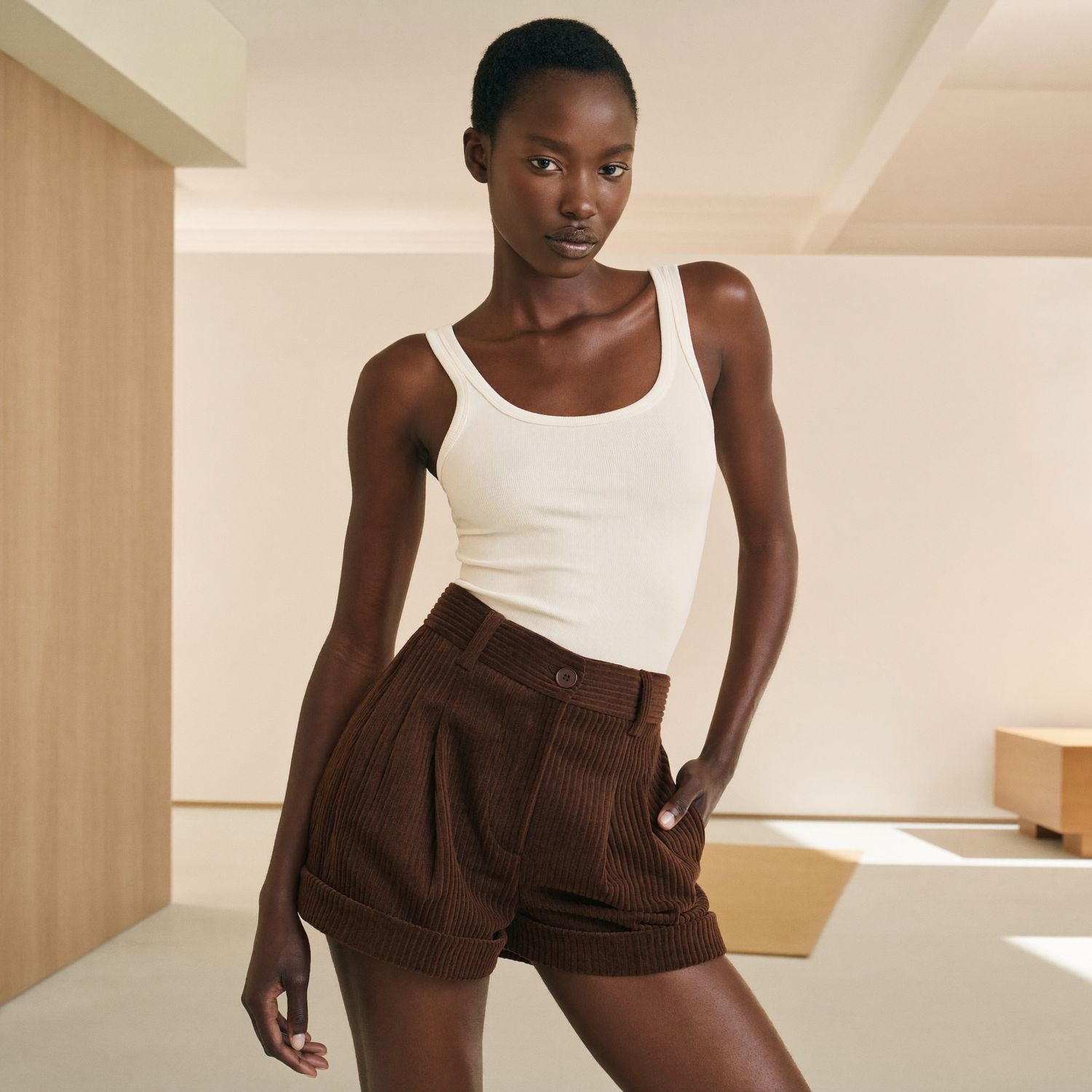 Standard Corduroy Cuffed Shorts