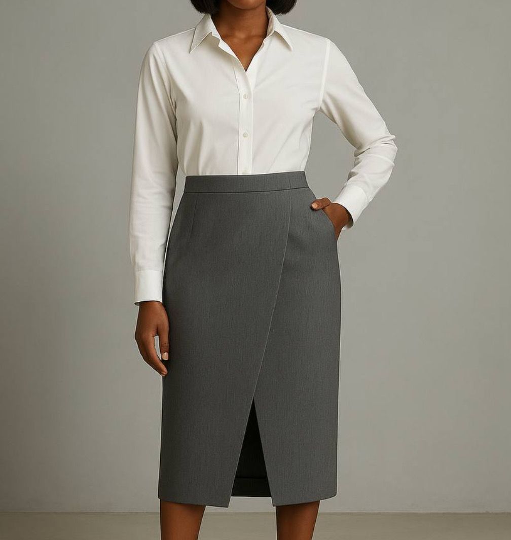 Standard Cotton Wrap Slit Skirt