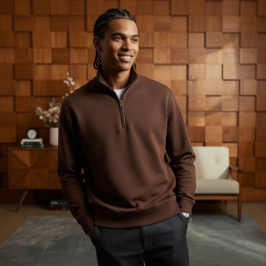 New American Quarter zip Sweatshirt