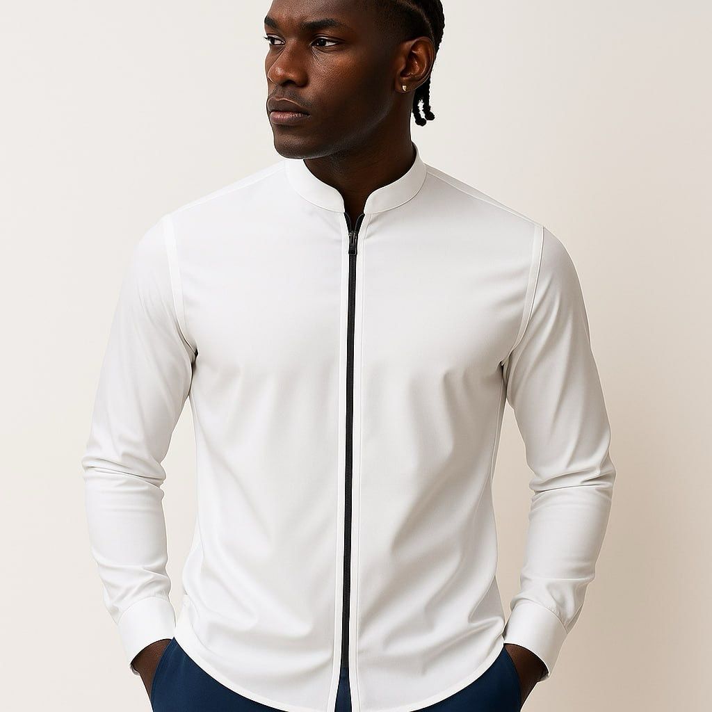 Cotton Zipper Shirt