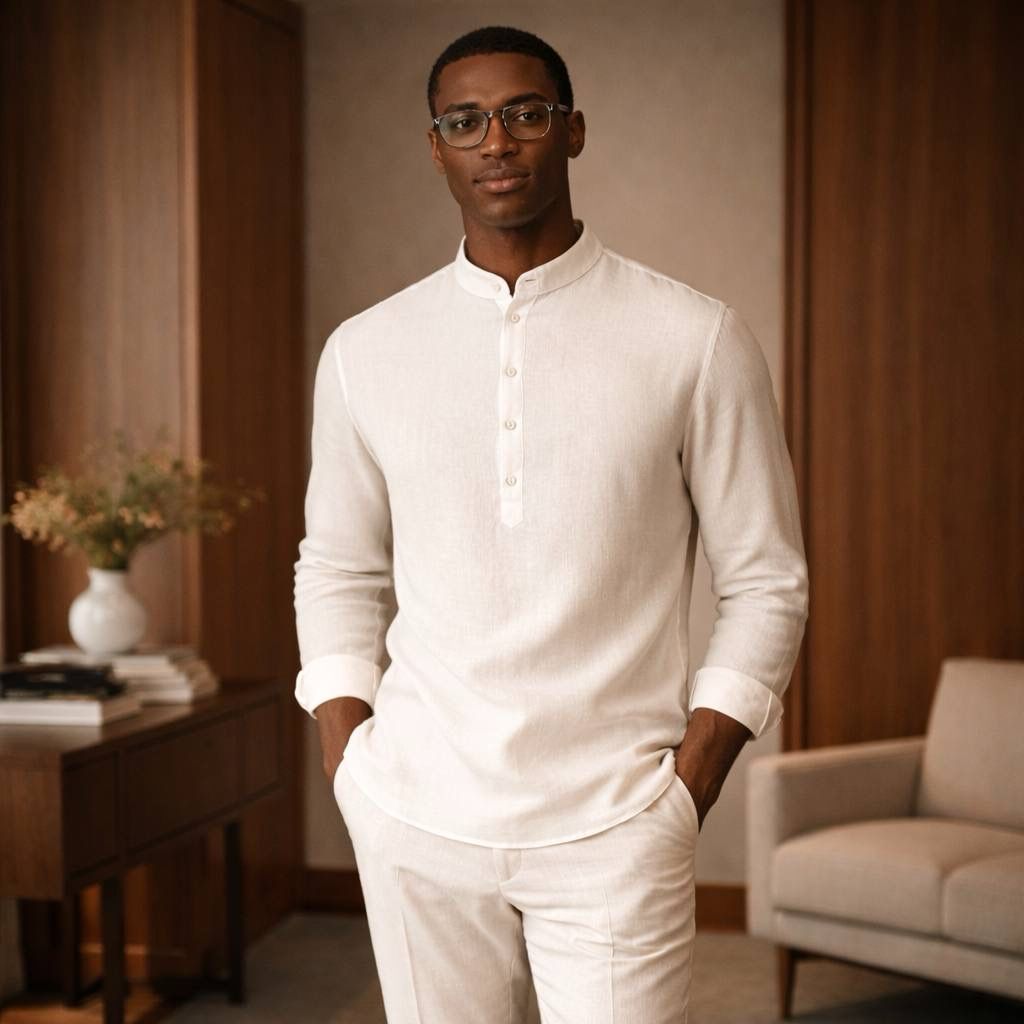 Bishop Collar White Set