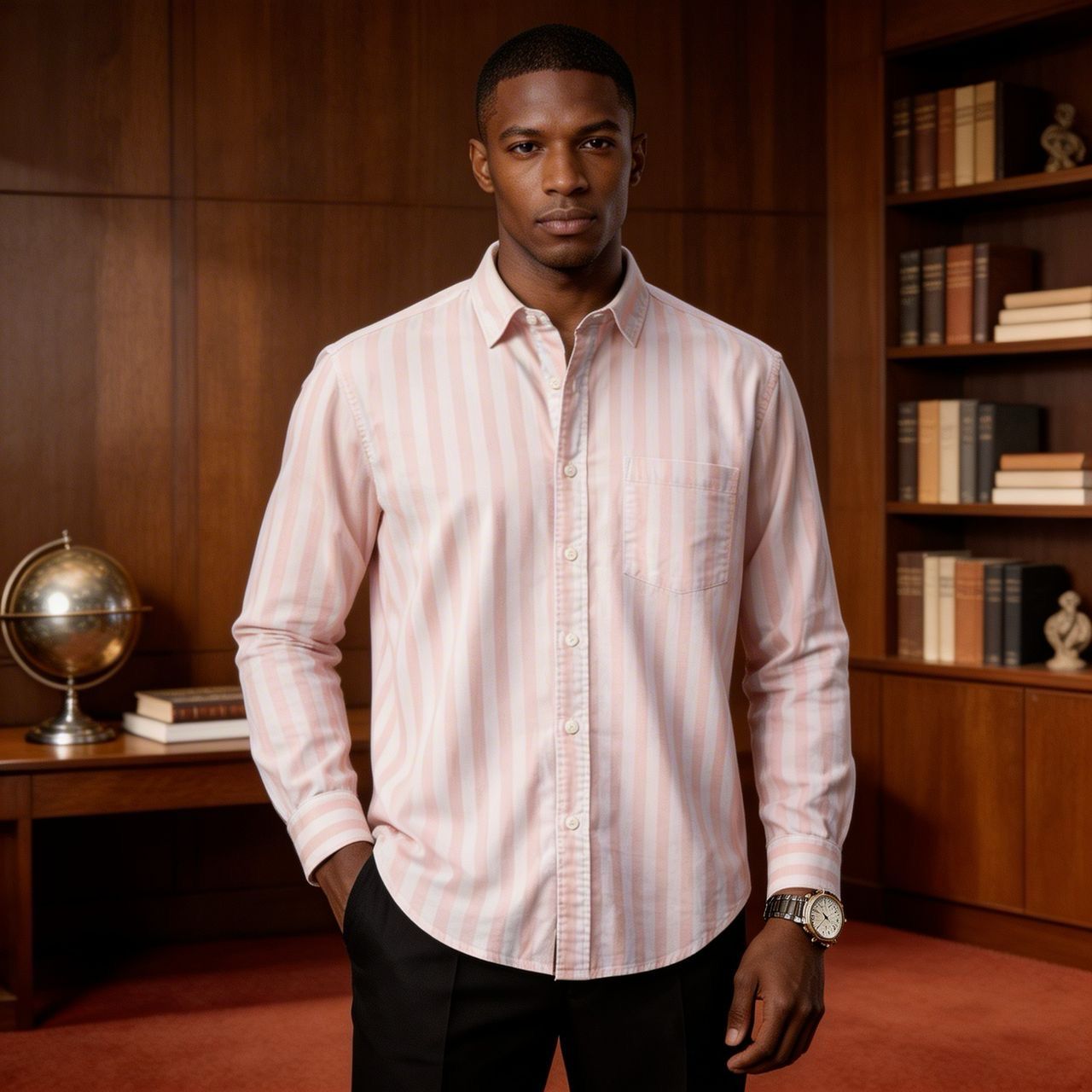 Oxford Stripe Cotton Shirt