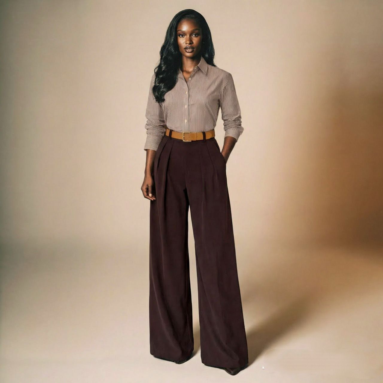 High Waisted Pleated Pants