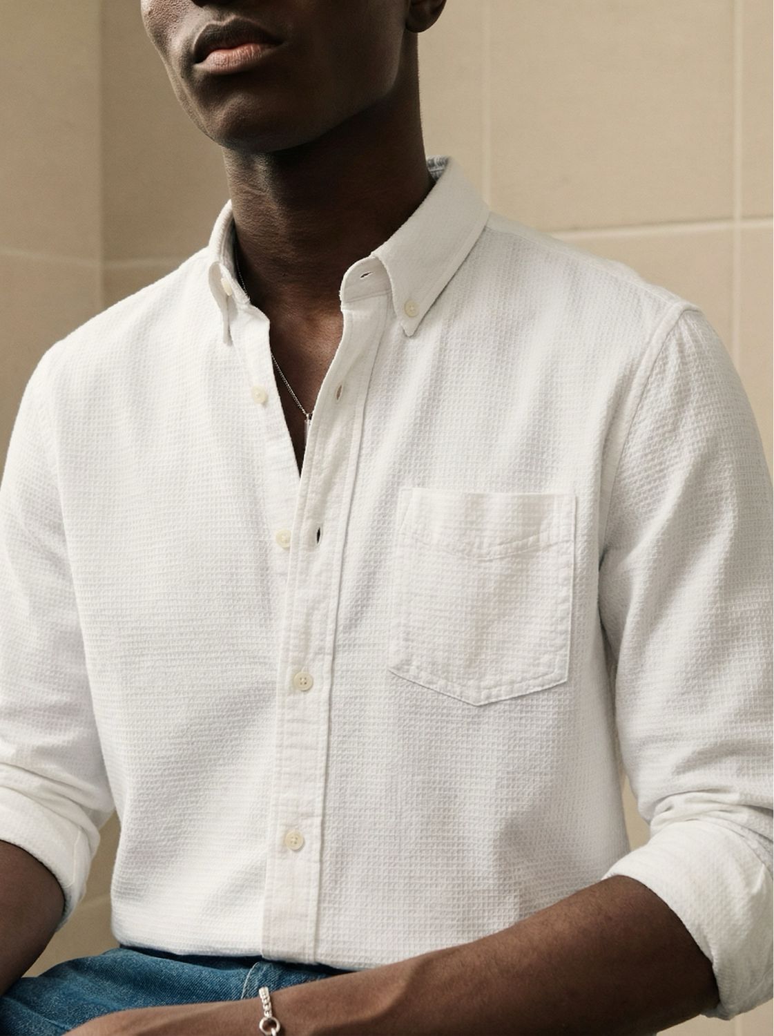 Rough Textured Oxford Shirt