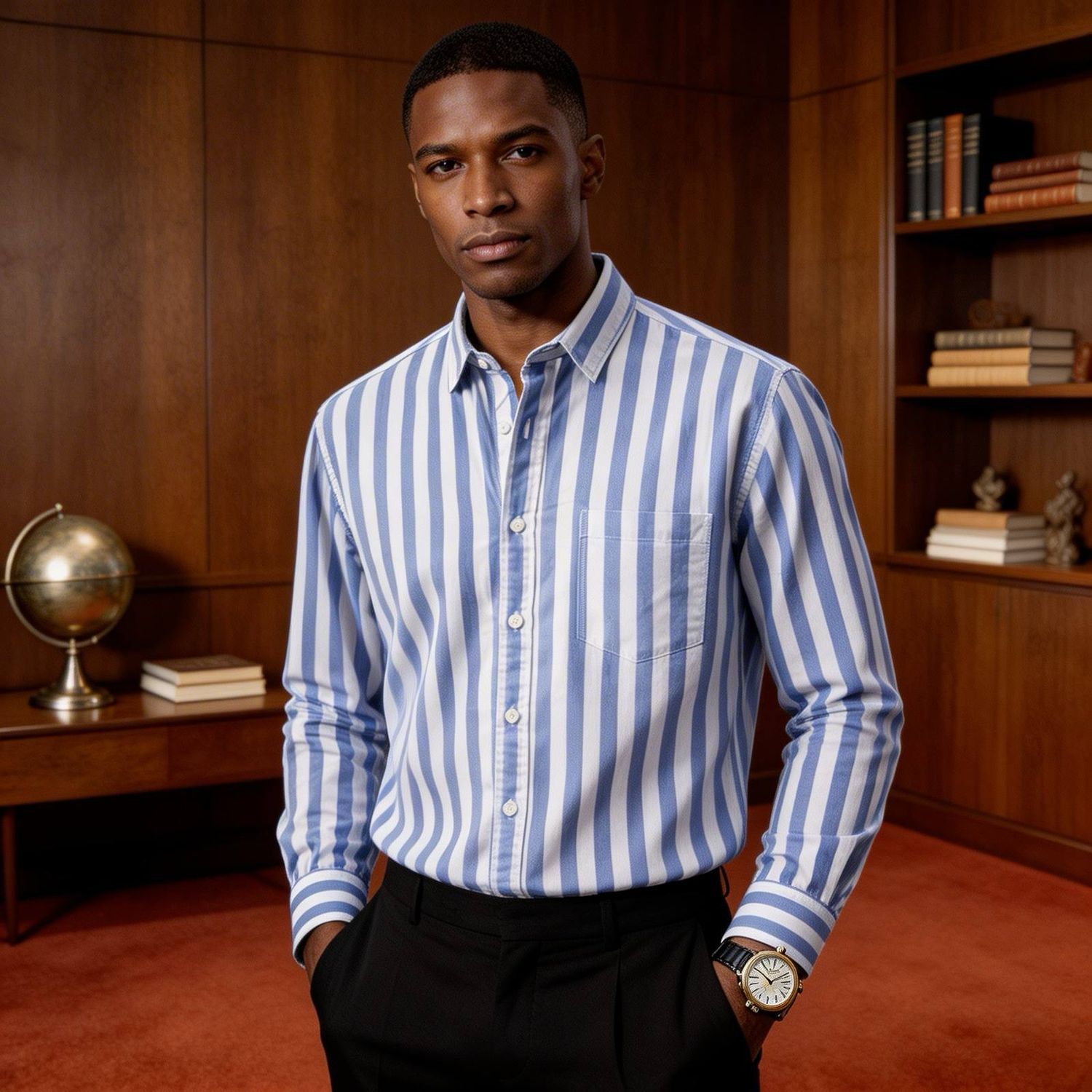 Smart Stripped Cotton Shirt