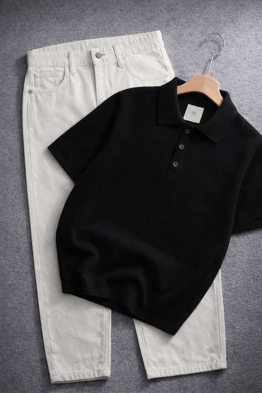 Standard Cotton Button Polo And Pant