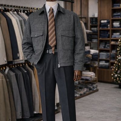 Leather Collar Werste Jacket