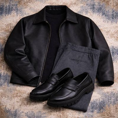 Smart Leather Jacket And Pants
