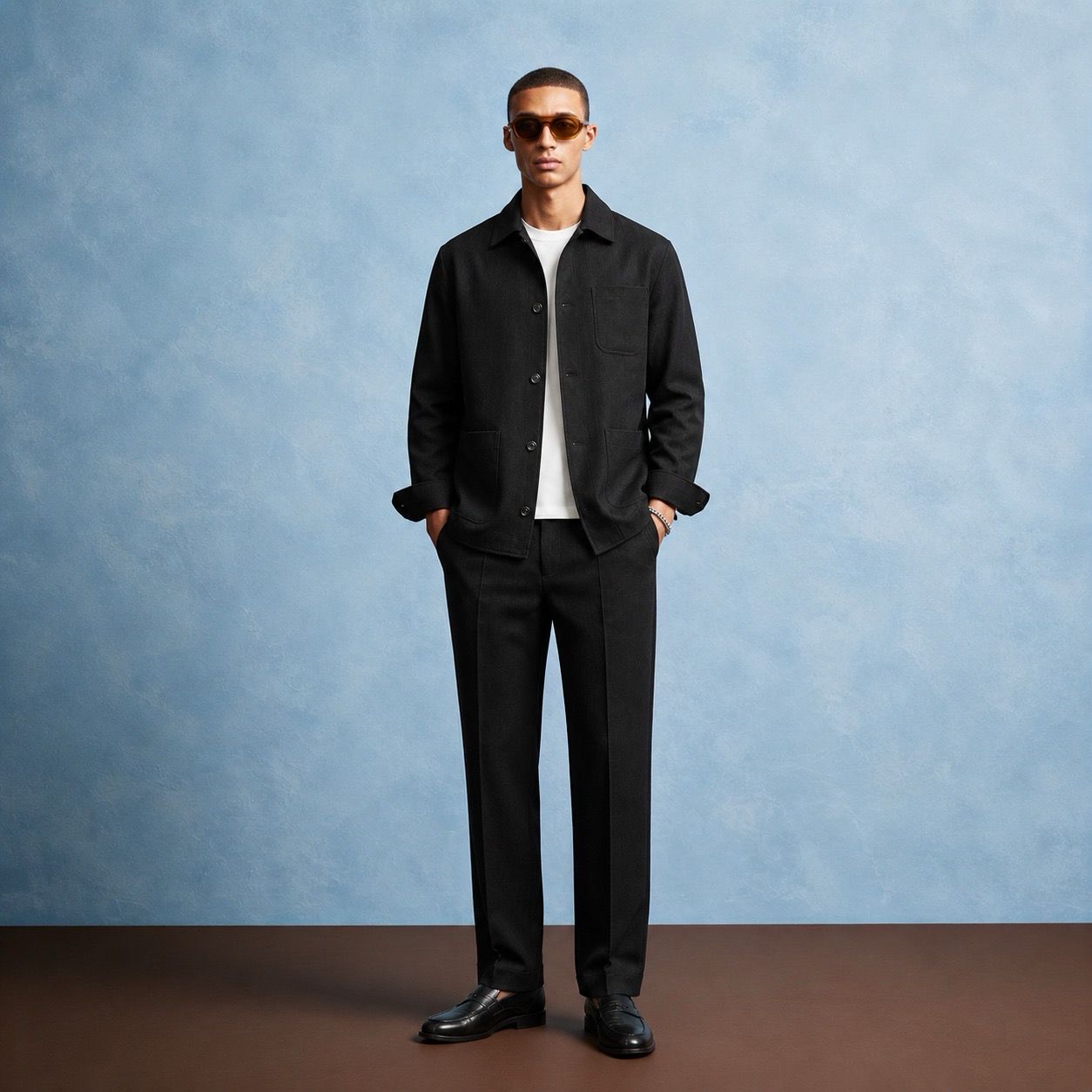 Classic Linen Overshirt Set